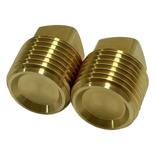 C CLINK Boat Drain Plugs 1/2" NPT Solid Brass Drain Plugs commonly Used in Boat Hulls 2 Pack Solid Brass Boat Hull Spare Garboard Drain Plug - Image 2