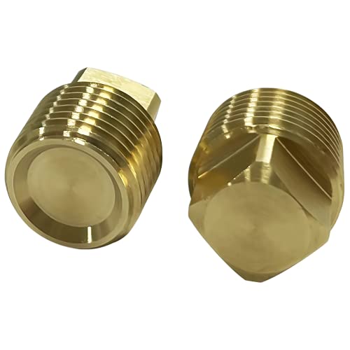 C CLINK Boat Drain Plugs 1/2" NPT Solid Brass Drain Plugs commonly Used in Boat Hulls 2 Pack Solid Brass Boat Hull Spare Garboard Drain Plug - Image 3