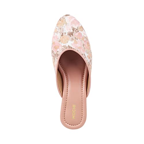 Mochi Womens Synthetic Peach Slip Ons (Size (5 UK (38 EU)) - Image 5
