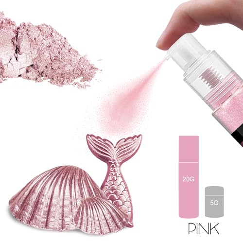 YumCraft Edible Glitter Spray  20g Luster Dust Edible Food Grade Glitter for Cake Decorating Cocktails Drinks  Shimmer Dust Powder Metallic Food Coloring Powder for Cookie Candy Icing Pink - Image 5