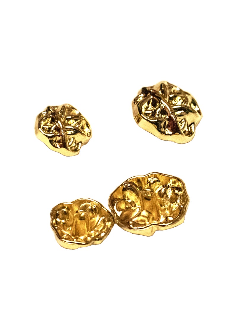 18 Pcs Premium Gold Metal Buttons Round Textured Shank Buttons for Coats, Jackets,Abayas, Blazers, Crafts (12pcs 18mm & 6pcs 23mm) - Image 5