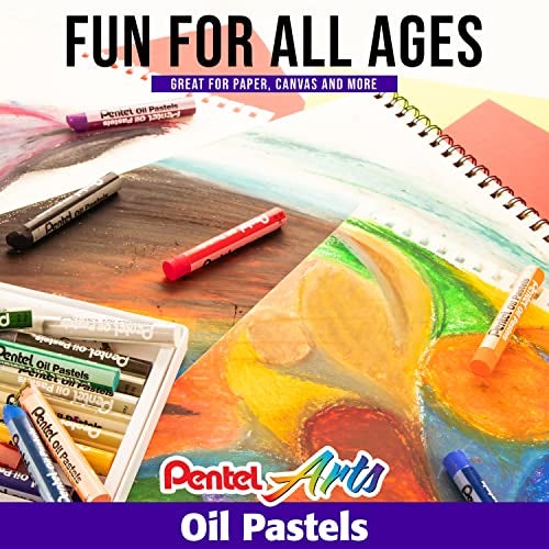 Pentel PHN50 Oil Pastel Set with Carrying Case,45-Color Set, Assorted, 50/Set - Image 4