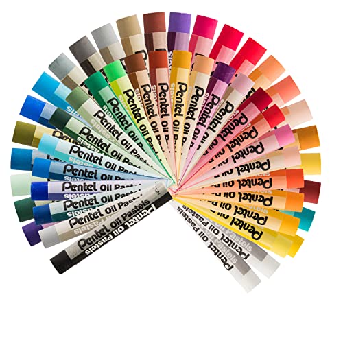 Pentel PHN50 Oil Pastel Set with Carrying Case,45-Color Set, Assorted, 50/Set - Image 2