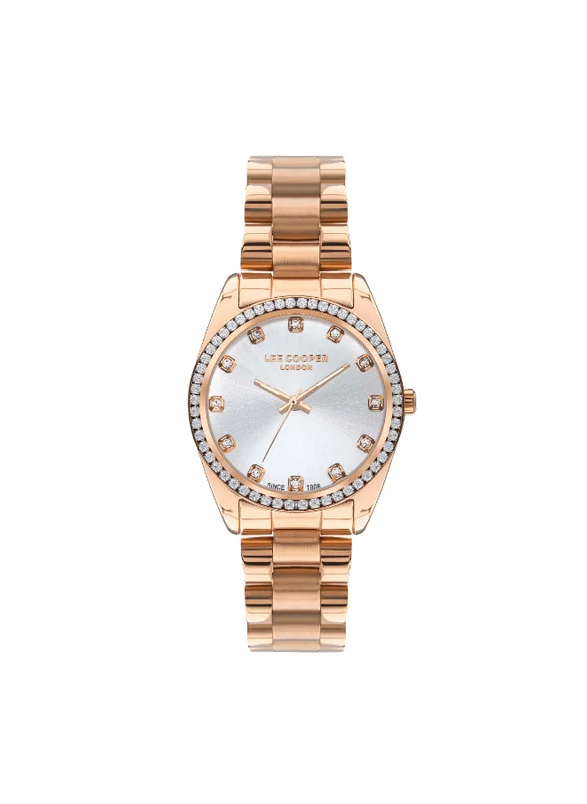 Lee Cooper Lee Cooper LC07478.430 Women's Analog Display Watch & Metal Strap Rose Gold