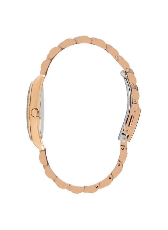 Lee Cooper Lee Cooper LC07478.430 Women's Analog Display Watch & Metal Strap Rose Gold