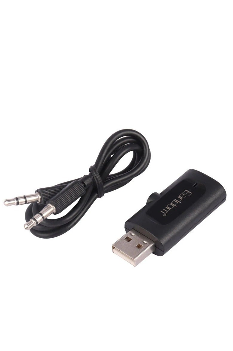 Earldom ET-BR06 Wireless Audio Receiver USB Bluetooth 5.3 with 3.5mm Port – High Sound Quality Music & Call Support - Black - Image 4