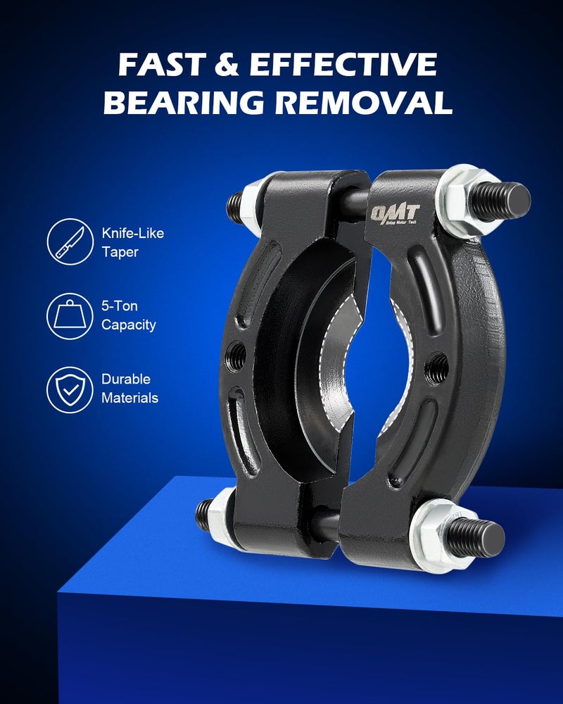 Orion Motor Tech Bearing Puller Set, 5 Ton Capacity Bearing Separator, Pinion Wheel Bearing Removal Kit with 2" and 3" Jaws, Wheel Hub Axle Puller Set, Heavy Duty Bearing Splitter Tool Kit with Blue Case - Image 5