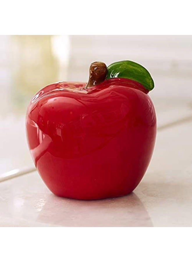 Home Essentials & Beyond Dish Sponge Holder, Red Apple Scrubby Kitchen Sponge Caddy Includes A Nylon Non-Scratch Dish Scrubber. - Image 3