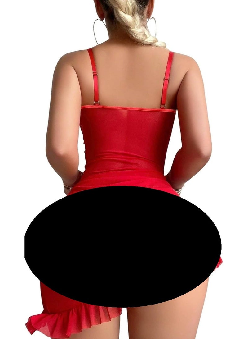 Short corset lingerie with side ruffles - elegant style that defines the waist and highlights the figure, Code 707 - Image 2