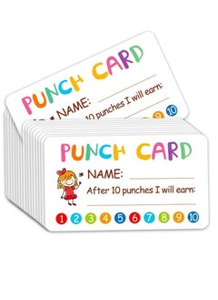 Y&D Reward Punch Cards, 100pcs Incentive Card for Teacher, Behavior Chart Kids, Homeschool Classroom Supplies Motivation 2" x 3.5"  - Image 1