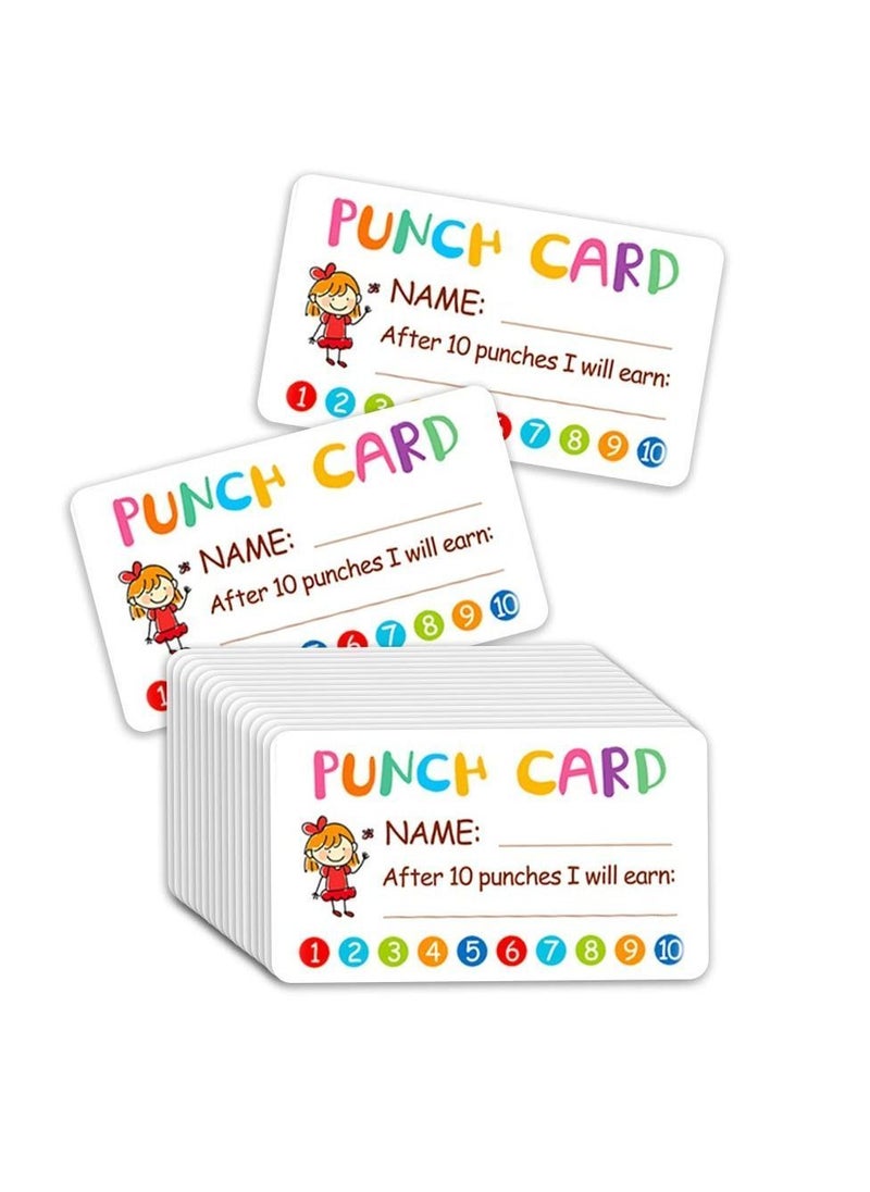 Y&D Reward Punch Cards, 100pcs Incentive Card for Teacher, Behavior Chart Kids, Homeschool Classroom Supplies Motivation 2" x 3.5"  - Image 2