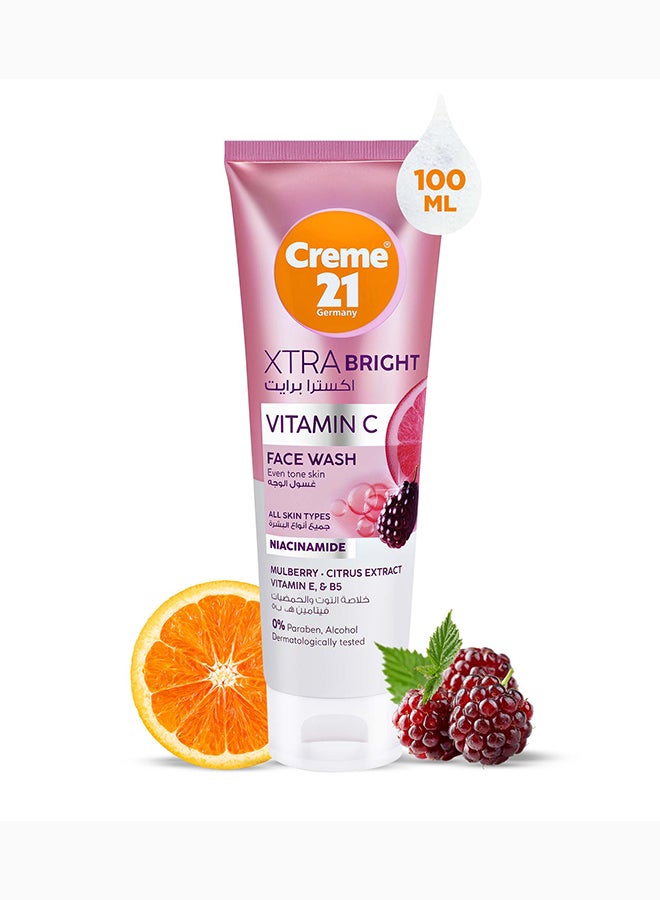 Creme 21 XTRA Bright Face Wash | With Niacinamide, Vitamins C, E & B5 | Face Cleanser | Instantly Brightens, Refreshes & Revives Tired, Dull Skin | For All Skin Types | Born in Germany - Image 1