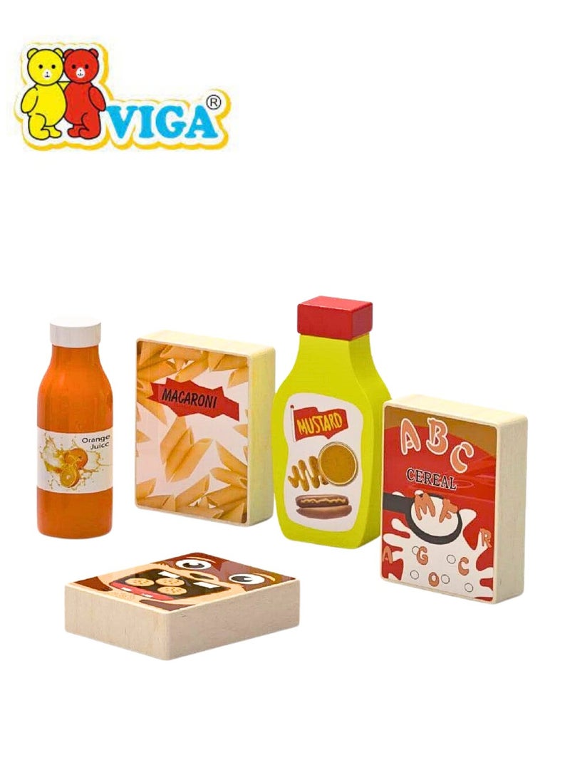VIGA Pretend Play Kitchen  Beverage & Food Set Age 3+ Above - Image 2
