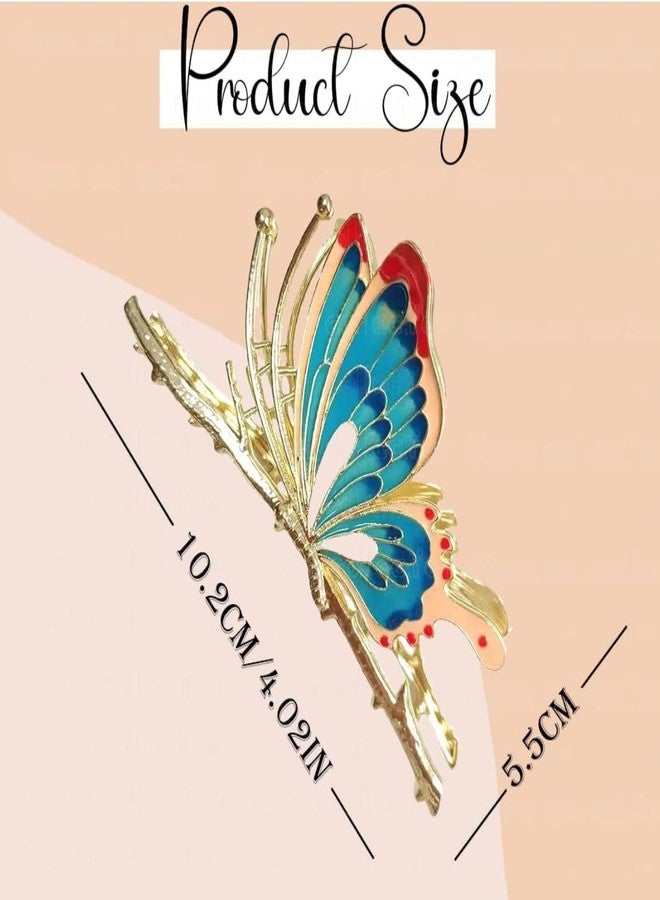 FREEBIES Fancy Crystal Finish Butterfly Hair Clutcher | Fashionable Hair Accessories for Women | Strong Grip Hair Clip for Party, Bridal & Everyday Styling - Image 3