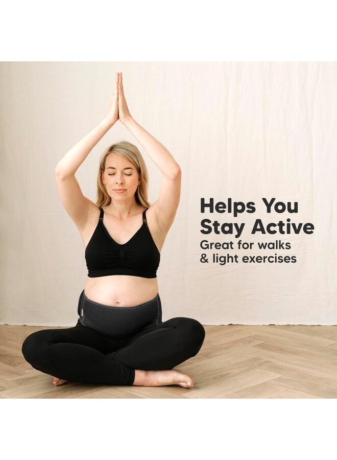 Maternity Belly Bands for Pregnant Women - Soft & Breathable Pregnancy Belly Support Band, Adjustable Maternity Belt for Back, Pelvic Support, Comfortable, Easy to Use (Black) - Image 5