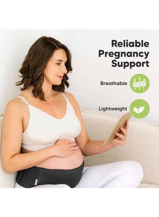 Maternity Belly Bands for Pregnant Women - Soft & Breathable Pregnancy Belly Support Band, Adjustable Maternity Belt for Back, Pelvic Support, Comfortable, Easy to Use (Black) - Image 3