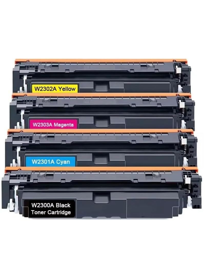 ECARES® 230A Compatible Toner Cartridges Replacement for W2300A W2301A W2303A W2302A use with HP Color LaserJet Pro 4203dw 4203dn MFP 4303dw Printers (Multicolor) - Image 1
