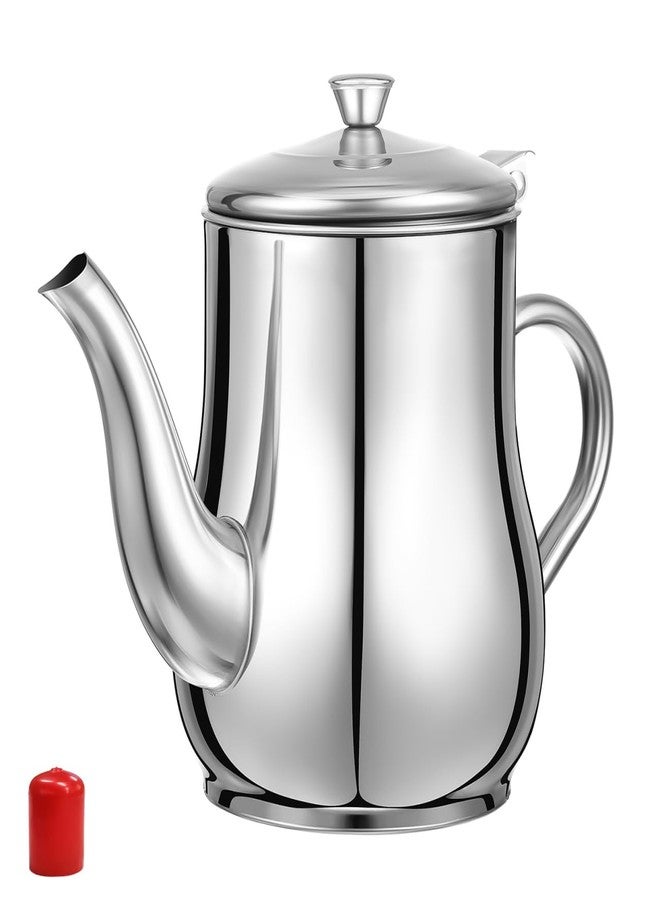 ياردوي وعاء تصفية زيت من الفولاذ المقاوم للصدأ من ياردوي - موزع زيت سعة 24 أونصة مع مصفاة شبكية دقيقة لتخزين الزيت في المطبخ وحاوية للدهون - Image 1