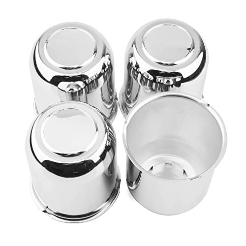 GTownWorks 4Pcs 3.74inch Trailer Wheel Center Caps Fit 3-3/4 Center Bore Truck Trailer RV SUV Wheels Rims, Carbon Steel Silver Hub Covers - Image 1