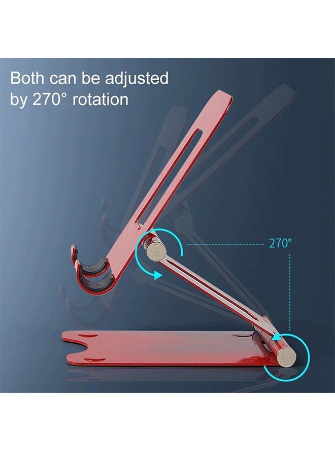 Phone Holder, New Light Alloy Materials, Phone Stand for Desk Height Adjustable Phone Stand Foldable Phone Holder for Phone or Pad Silver  - Image 2