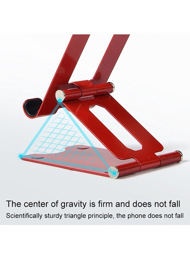 Phone Holder, New Light Alloy Materials, Phone Stand for Desk Height Adjustable Phone Stand Foldable Phone Holder for Phone or Pad Silver  - Image 4