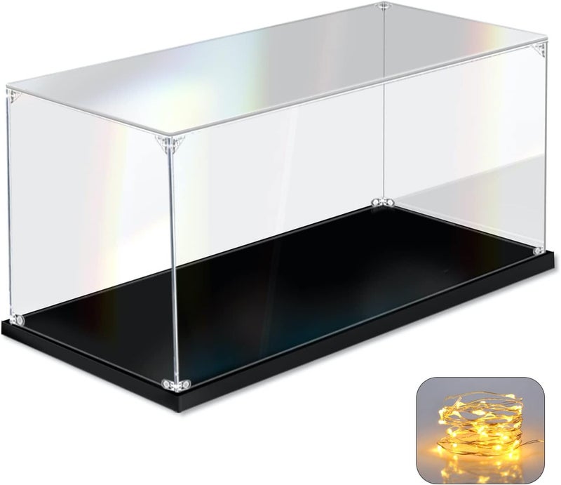 KOLIPI Acrylic Display Case for Collectibles Assemble Clear Acrylic Display Box for Lego Alternative Glass Case for Display Figures Doll Toys Home Storage(12x8x8 inch, 30x20x20 cm) - Image 1
