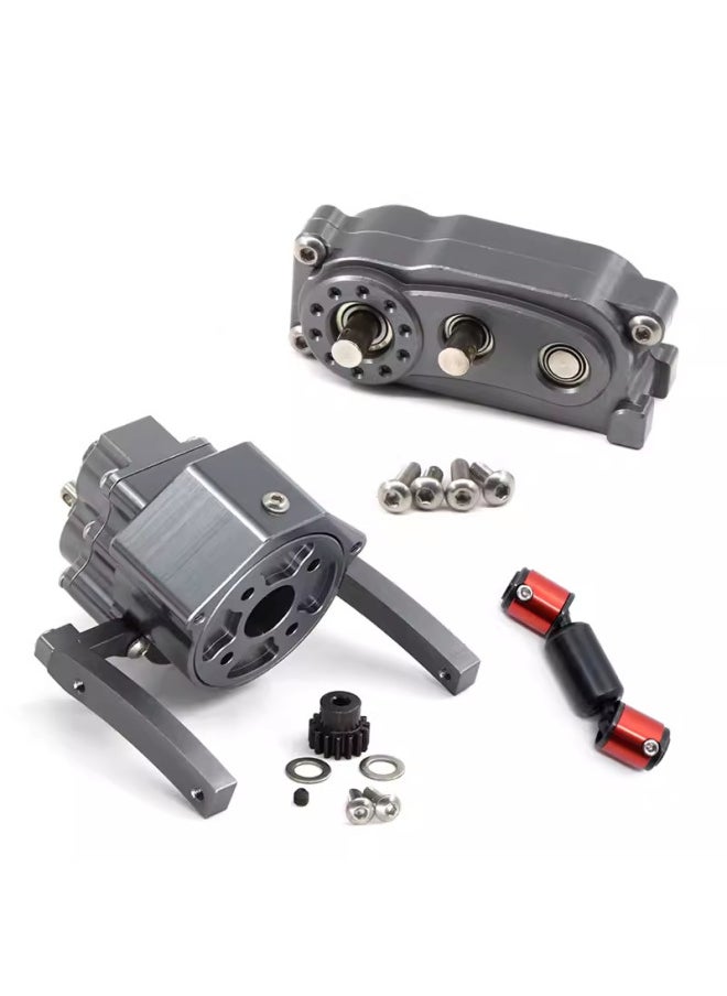Generic Climbing Car 313mm Wheelbase Metal Frame Front Metal Wave Box Transfer Case Drive Shaft Two-speed Wave Box-Color:Silver Dividing Box  - Image 4