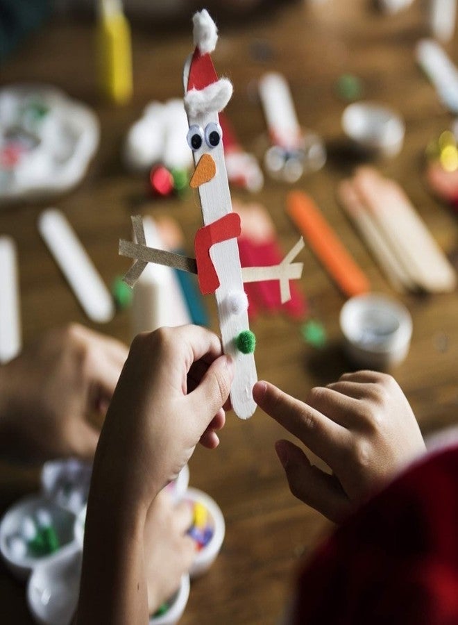 WISYOK 1000 Pcs Wooden Popsicle Sticks for Crafts, 4.5 Inch Wide Lollipop Sticks for Creative Designs or Kids Education, Home Art Projects - Image 5