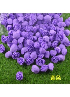 1 x 5 pcs Wholesale Artificial Rose 3.5CM Foam Flower DIY 500 purple flowers