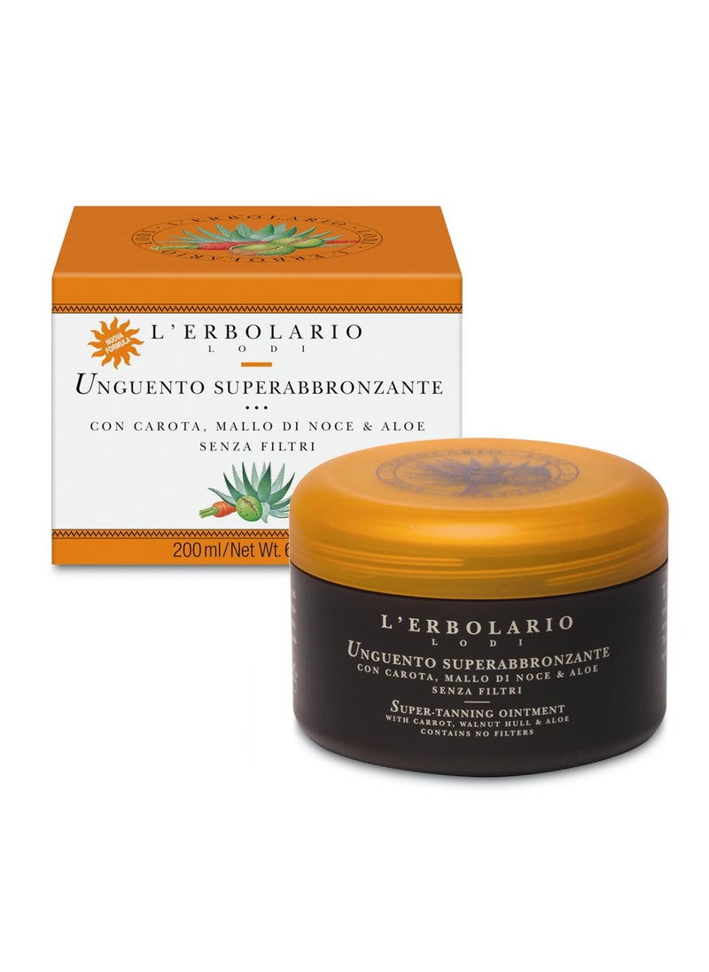 L'Erbolario - LErbolario Super Tanning Ointment, 6.7 oz - Self Tanner - Golden Tan Effect - With Carrot Oil, Walnut Hull, and Aloe - Water Resistant- Cruelty-Free - Image 1