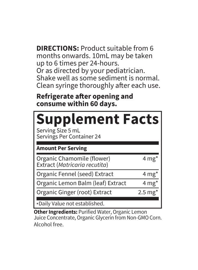 Garden of Life Baby Organic Gripe Water for Babies Nighttime or Daytime Colic, Gas & Stomach Discomfort, Herbal Remedy for Baby - Chamomile Lemon Balm Ginger - (4 fl oz) Liquid - Image 5