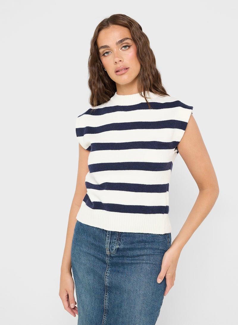 جينجر فيست محبوك مخطط بفتحة خلفية - Image 1