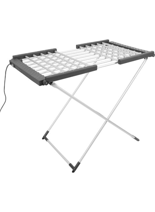 BLACK+DECKER 220W 220V Heated Electric Winged Clothes Drying Rack Silver and Black 94 x 50 x 74 cm 63159 - Image 2