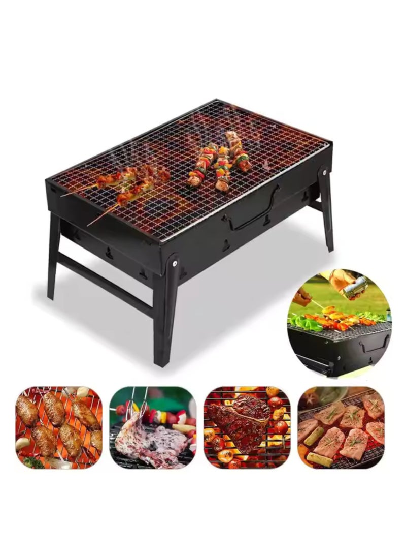 Manful Foldable Charcoal Grill Outdoor Smoker Barbecue Portable Stainless Steel Charcoal Grill for Travel Garden Camping Family Dinners and Birthday Parties  - Image 5
