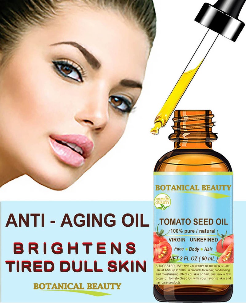 Botanical Beauty TOMATO SEED OIL 100% Pure Natural Virgin Unrefined Cold-pressed Carrier Oil for Face, Skin, Body, Hair, Lip, Nails. Rich in Vitamin E, Lycopene (0.5 Fl Oz) - Image 2