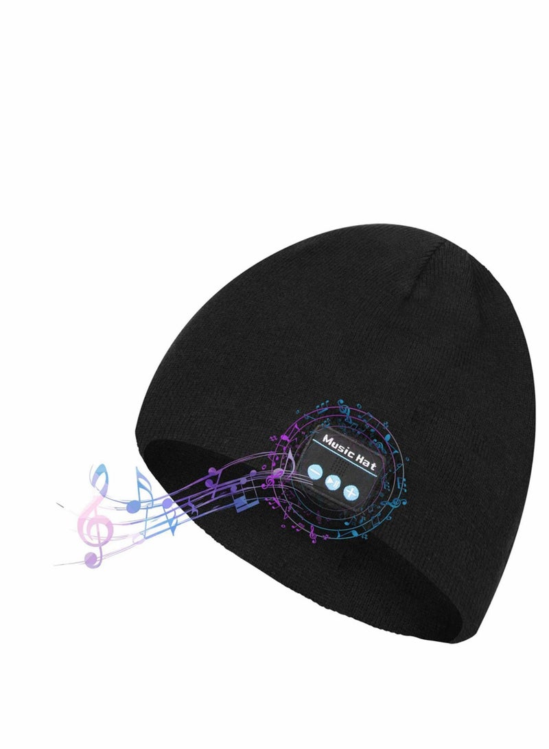 واي آند دي Bluetooth Beanie, Mens Gifts Hat, Gift for Men and Women, V5.0 Beanie Hats, Hand Free Wireless Headphone with Speakers Soft Knit Mans Hats Winter - Image 1