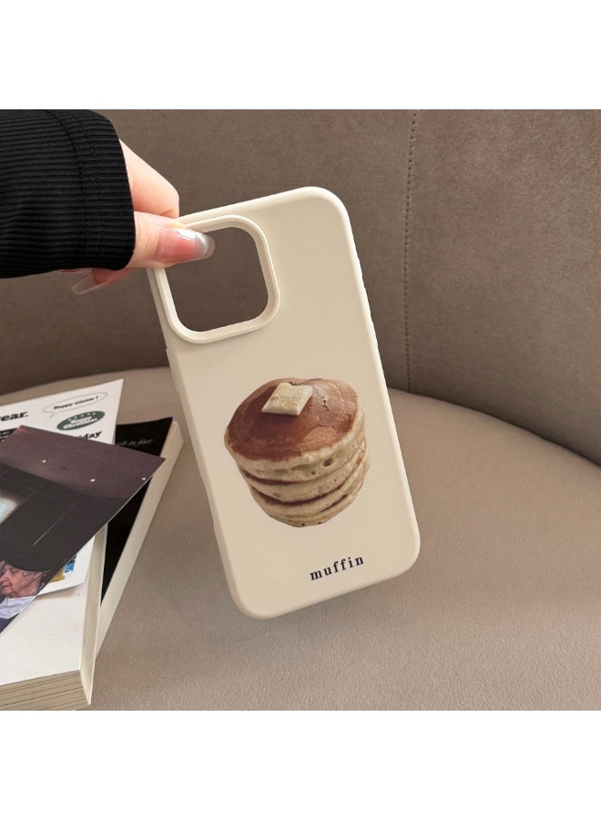 NIBEMINENT A Sweet Muffin Protective TPU Case Cover For iPhone 17 Pro, Cheese White