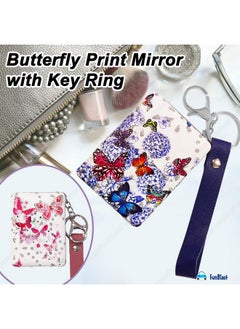 Compact Mirror - Butterfly Design Makeup Mirror For Women, Aesthetic Mini Mirror, Portable Folding Double Sided With 1X & 2X Magnification, Mirror With Keychain - Set Of 2 (Random Colour) - pzsku/Z626330281B3274E6AFEBZ/45/_/1730727295/04accf2c-0cad-4de4-b1ec-fd3d4cf387a0