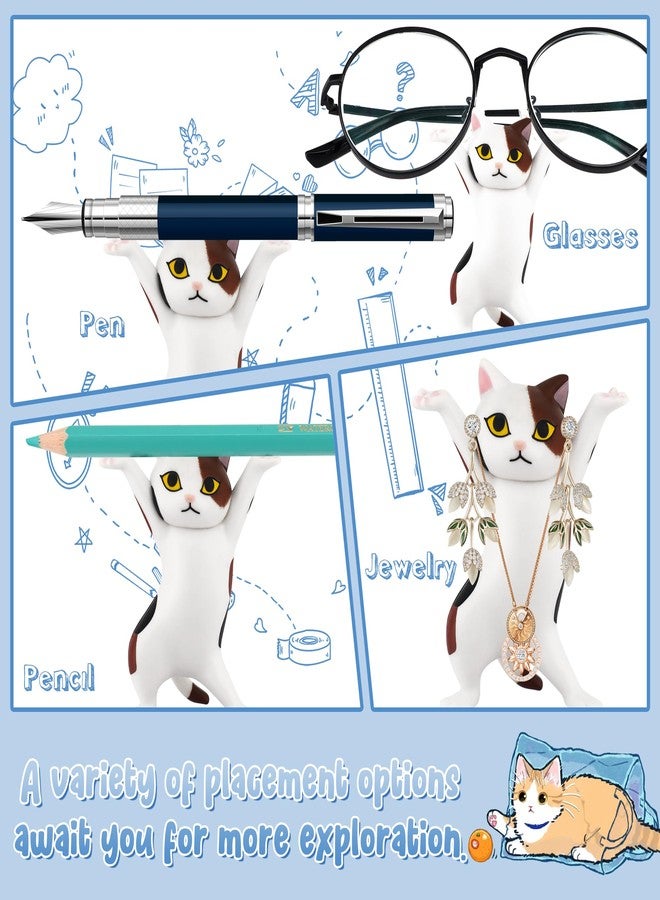 ATHAND Dancing Cats Pen Holder For Desk, Cat Pencil Holder, Cute Cat Figures, Interesting Cat Gifts for Cat Lovers,Home Decoration Ornaments, Funny Desk Decor(Multicolor) - Image 2