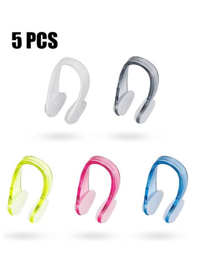 واي جيه مشبك أنف السباحة ، مجموعة من 5 مقاطع أنف من السيليكون للسباحة سدادات الأنف مجموعات واقي الأنف للبالغين والأطفال مع صندوق معبأ - Image 1