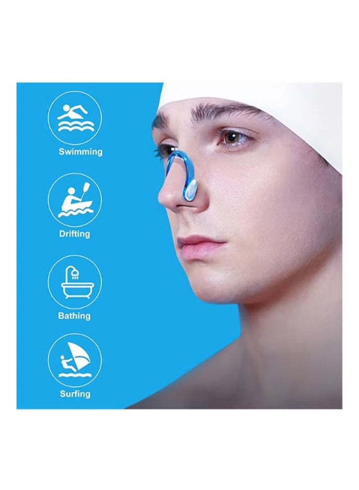 واي جيه مشبك أنف السباحة ، مجموعة من 5 مقاطع أنف من السيليكون للسباحة سدادات الأنف مجموعات واقي الأنف للبالغين والأطفال مع صندوق معبأ - Image 2