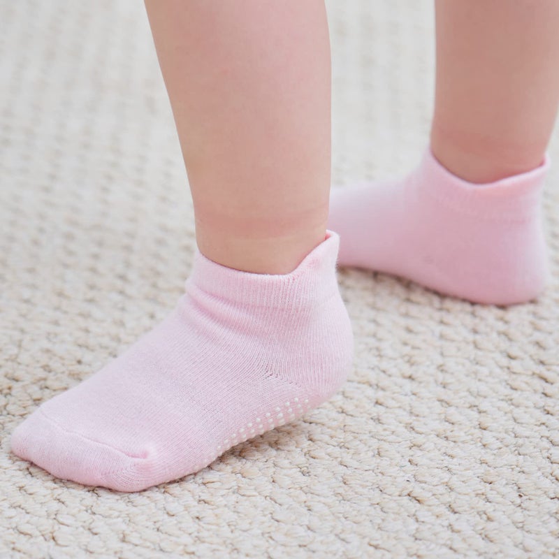 Zaples Baby Girls Non Slip Grip Ankle Socks with Anti Skid Soles for Infants Toddlers, Polychrome, Years 4-7 - Image 2