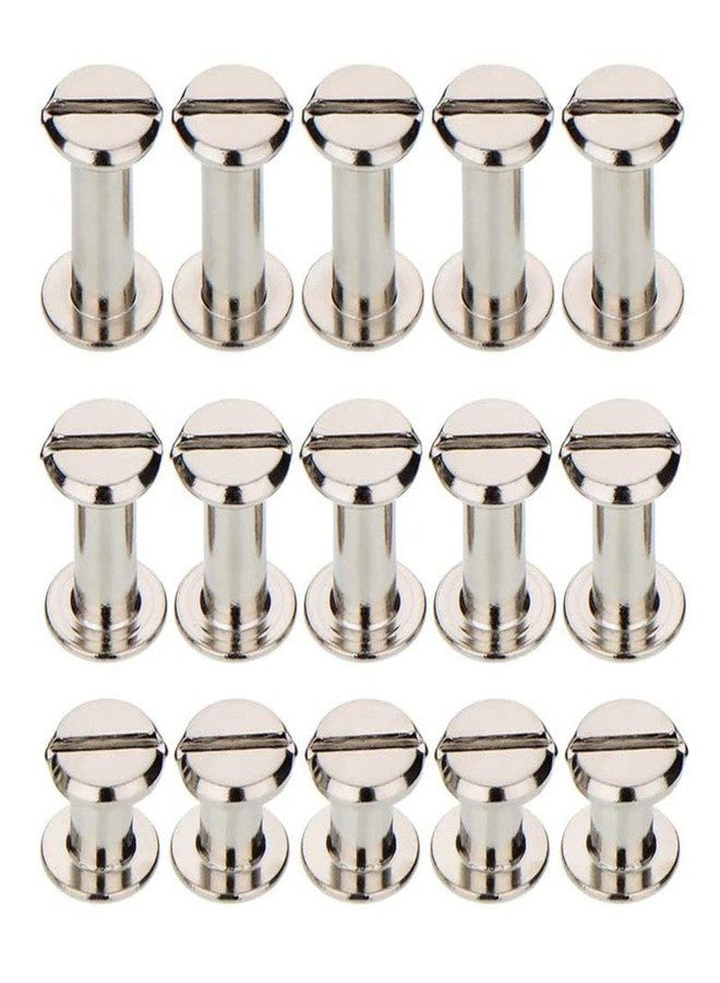 Teng Lang 90 Set Chicago Screws Binding Screw Leather Screw Nail Rivet Button Solid Belt Tack (Silver M5x1/4, 3/8, 1/2,) - Image 2