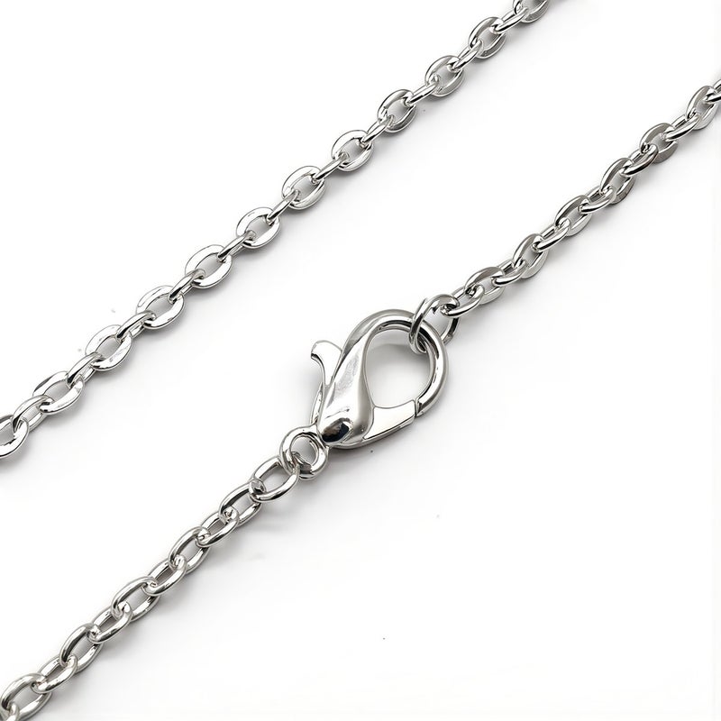 Dainty Antique Bronze 2mm Flat O Chain Lobster Clasp for Women Handmade Jewelry - Image 3
