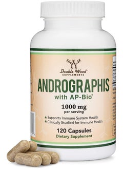 Andrographis - 1,000Mg Serving Size 120 Capsules With Ap-Bio Patented Andrographis Paniculata Extract - Clinically Studied To Boost Immune System
