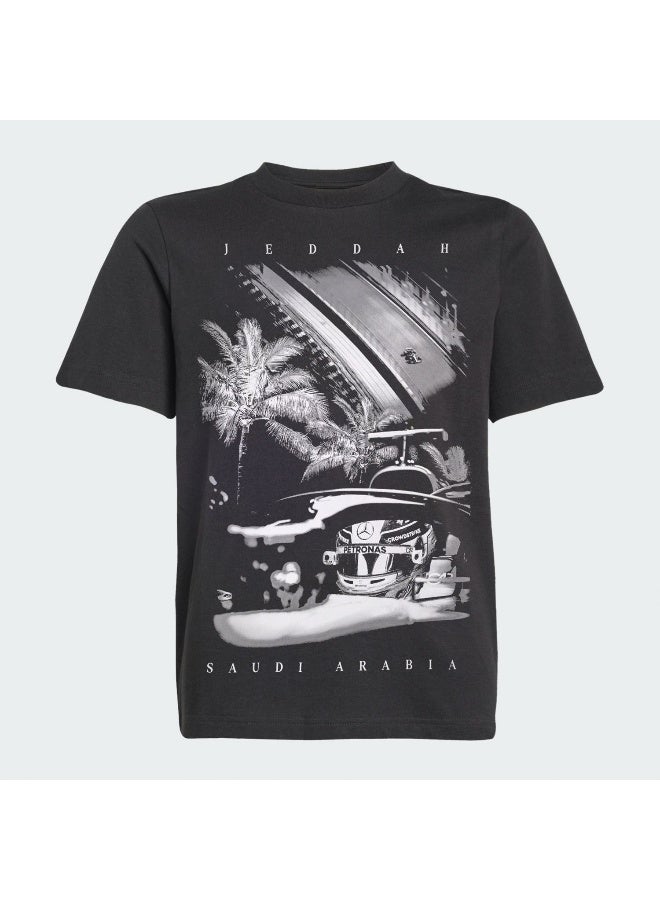 adidas تيشيرت أديداس أسود للجنسين بتصميم رياضي - Image 1