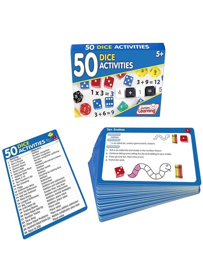Junior Learning 50 Dice Activities Educational Action Games - Image 2