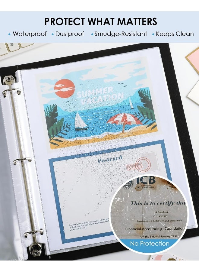 KTRIO KTRIO Sheet Protectors 8.5 x 11 inch Clear Page Protectors for 3 Ring Binder, Plastic Sleeves for Binders, Top Loading Paper Protector Letter Size, 50 Pack  - Image 3