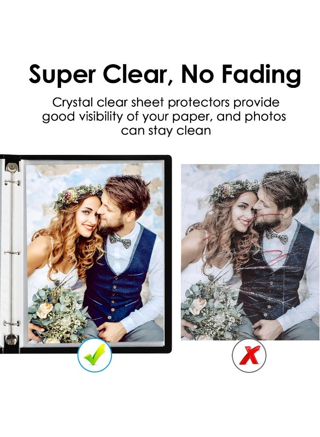 KTRIO KTRIO Sheet Protectors 8.5 x 11 inch Clear Page Protectors for 3 Ring Binder, Plastic Sleeves for Binders, Top Loading Paper Protector Letter Size, 50 Pack  - Image 4
