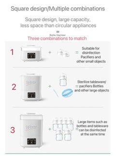 Wtrtr Wtrtr Baby Bottle Sterilizer, Electric Steam Bottle Sterilizer and Dryer, 5-in-1 Baby Bottle Sanitizer Universal Fit for All Baby Items Accessories, white  - Image 5